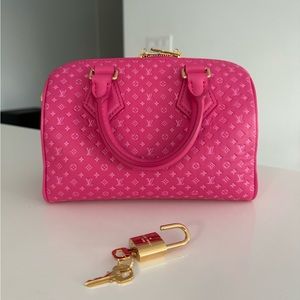 LOUIS VUITTON PINK BAG Speedy Bandoulière 20